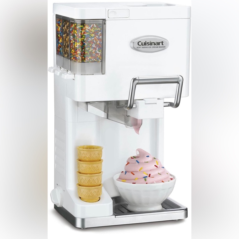 Cuisinart Ice Cream Maker Machine, 1.5 Quart Mix In Soft Serve, Used Great Cond.
